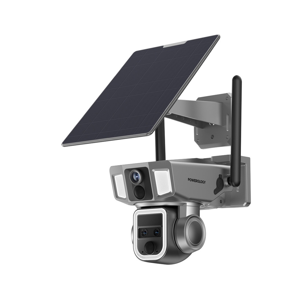 دوربین 360 خورشیدی هکراه با دو لنزه پاورولوژی سیم کارت خور